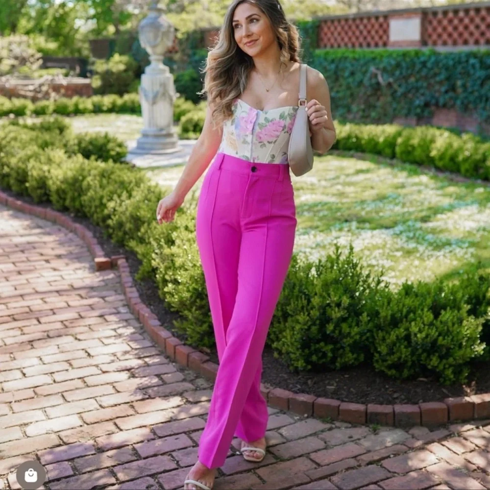 Zara full length pants bloggers fav